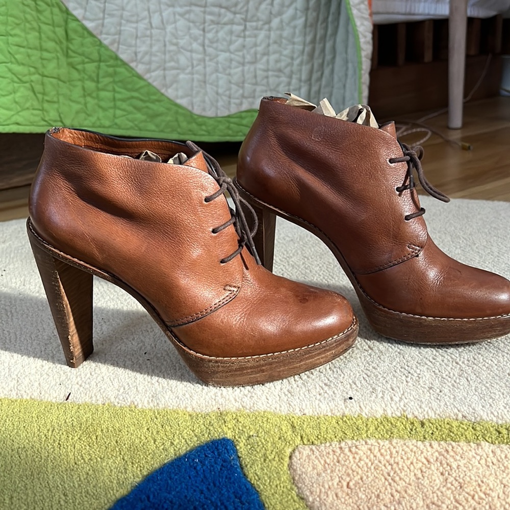 Cole Haan Nike Air platform leather boots - womens 7